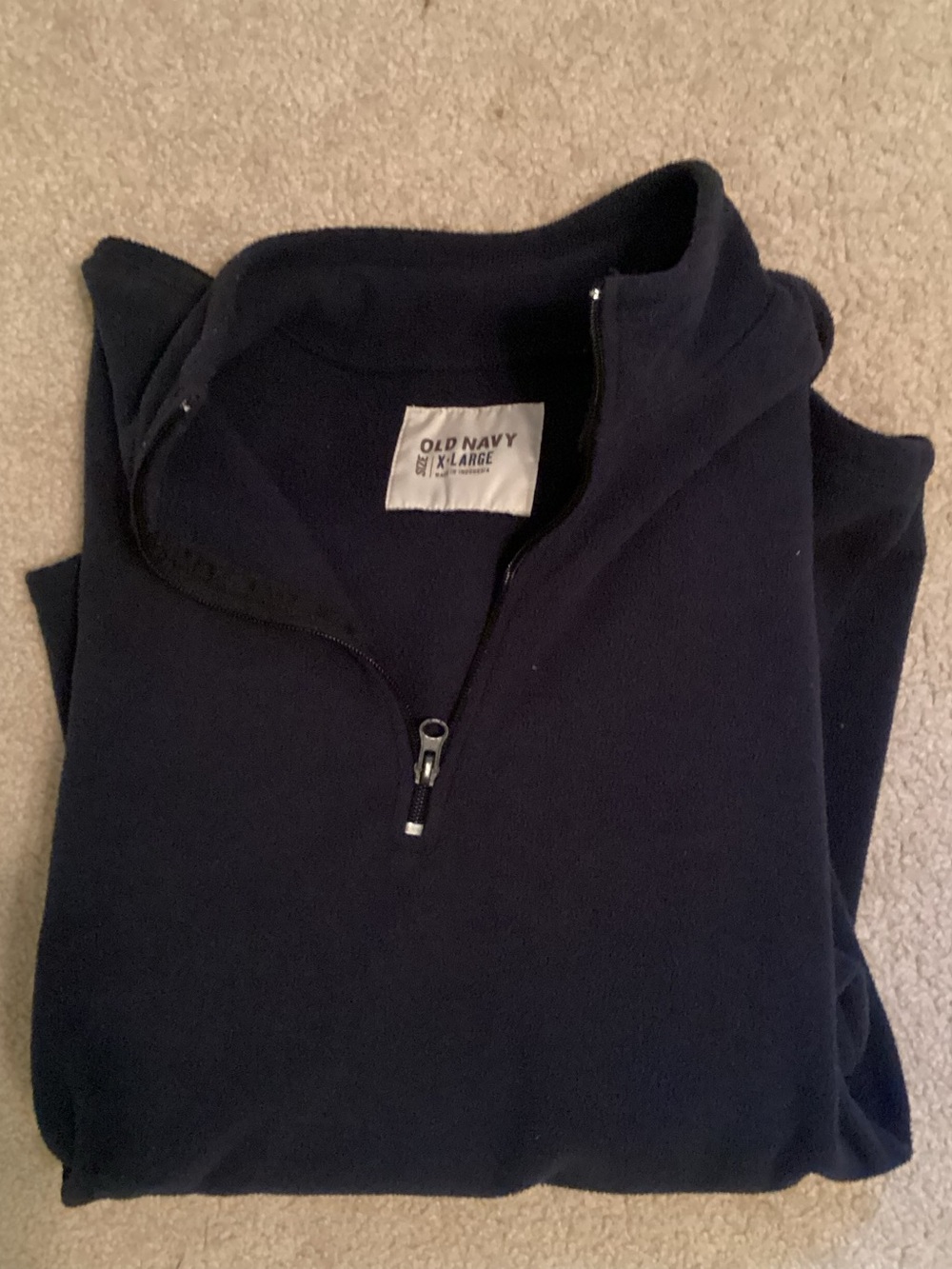 Old Navy Men’s 1/4 Zip Pullover Navy Jacket Size XL